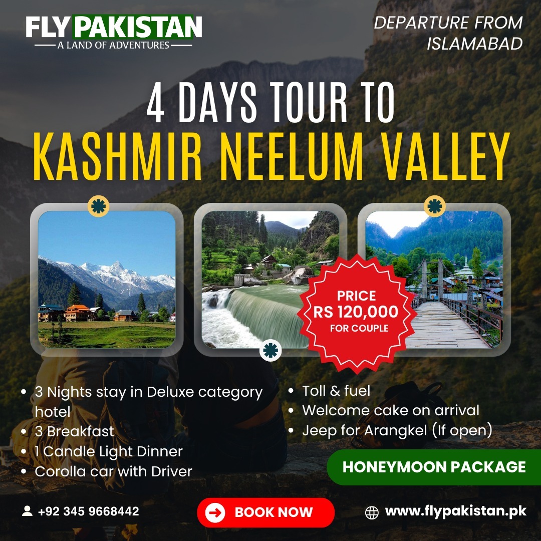 Book Deal 4 Days Tour Kashmir Neelum Valley